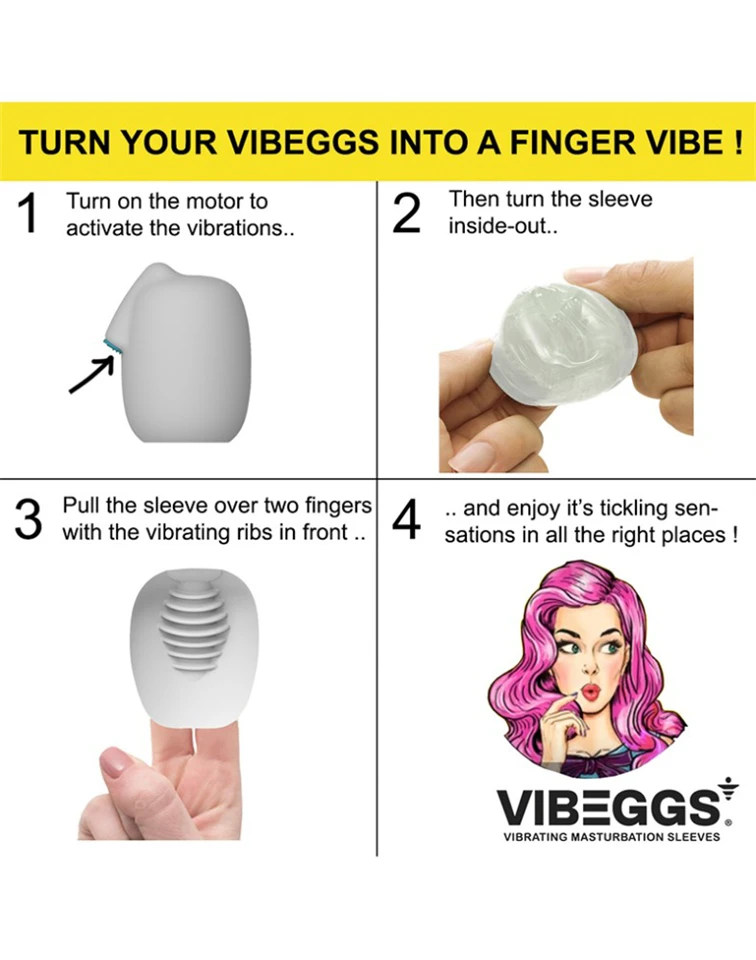 VIBEGGS - Candy Curves - Vibrating Masturbation Sleeve - White