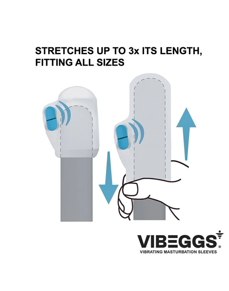 VIBEGGS - Ribs Delight - Vibrating Masturbation Sleeve - White