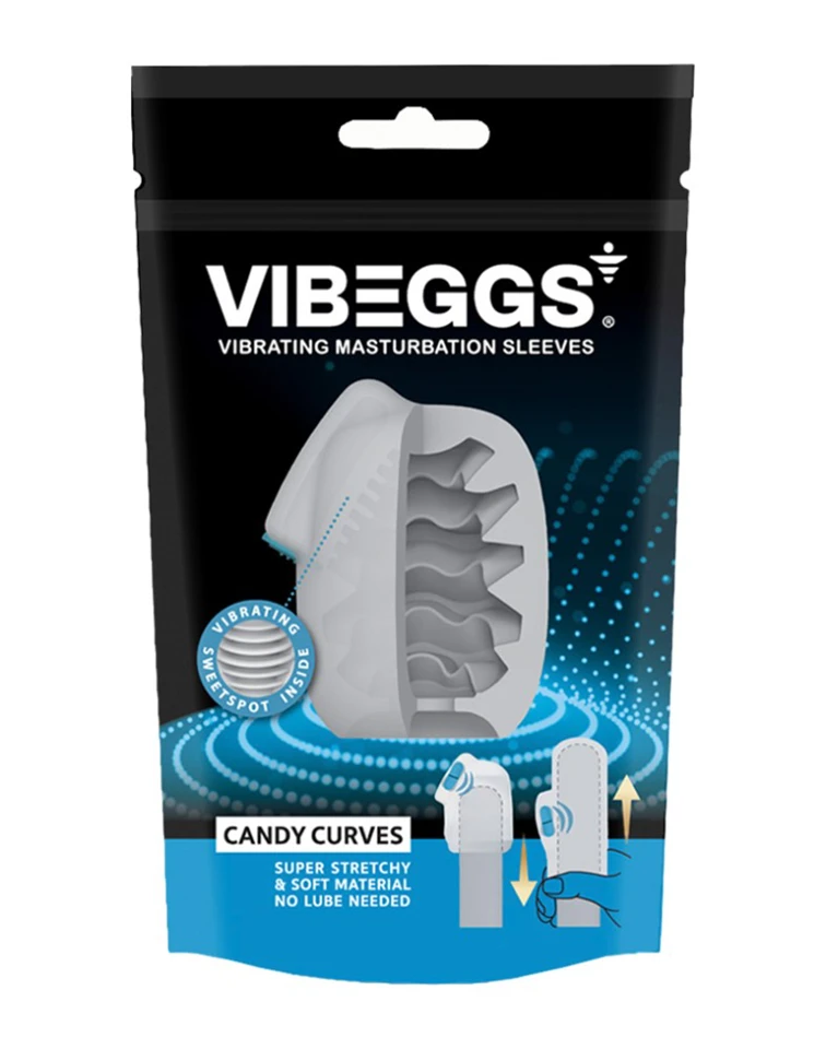 VIBEGGS - Candy Curves - Vibrating Masturbation Sleeve - White