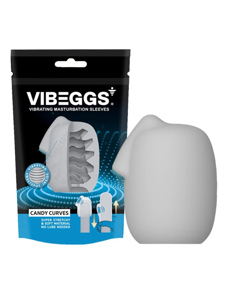 VIBEGGS - Candy Curves - Vibrating Masturbation Sleeve - White