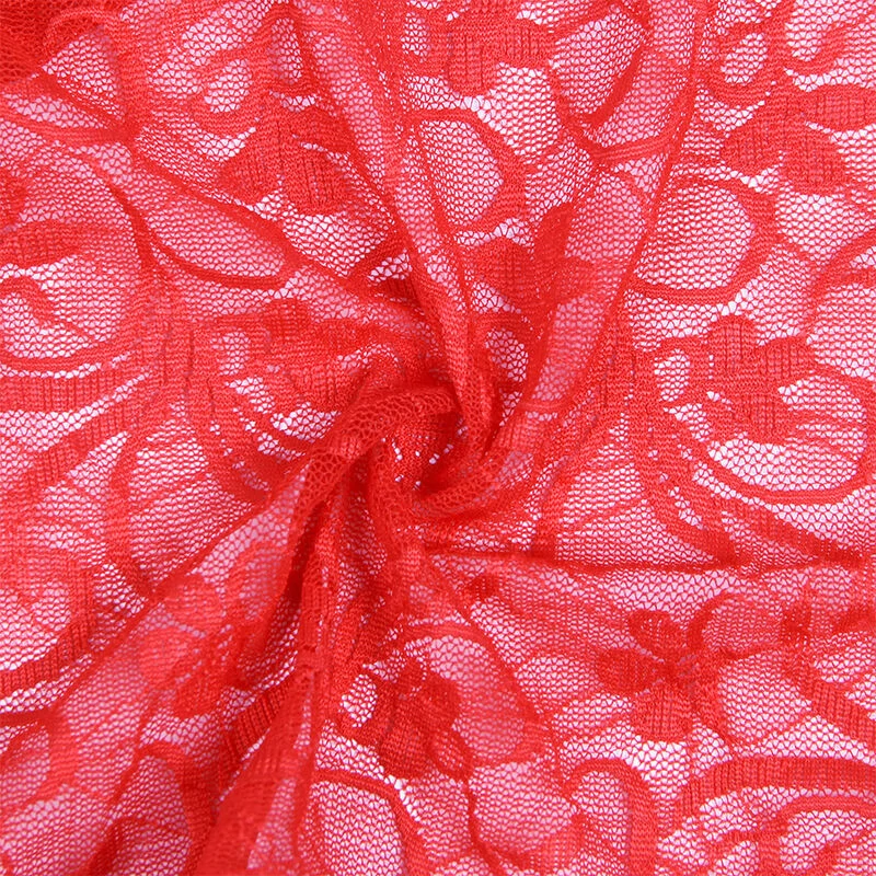 SUBBLIME - Díszes red babydoll állítható pántokkal S/M