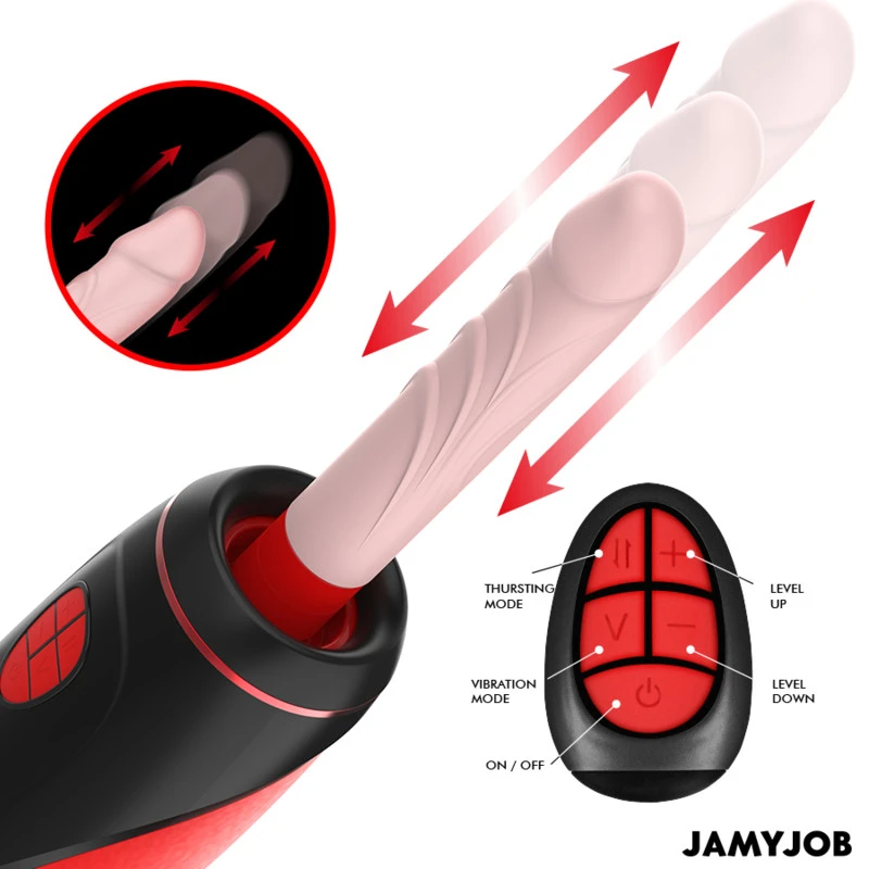 JAMYJOB - PYSTON BASE AUTOMATA MASZTURBÁTOR TÁVIRÁNYÍTÓS DILDÓVAL