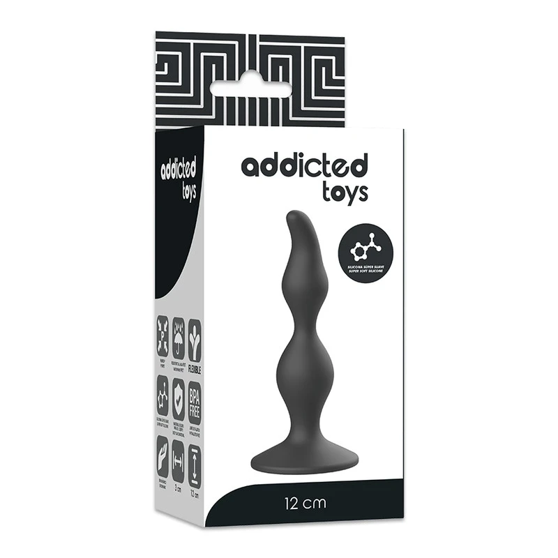 ADDICTED TOYS ANÁLIS SZEXUÁLIS DUGÓ 12CM FEKETE