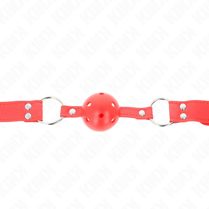 KINK - TELJES VÖRÖS HOLLOW HARD BALL GAG 62 x 2 CM