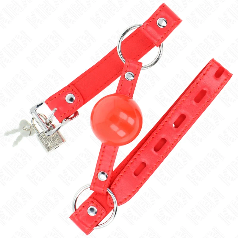 KINK - TPE BALL 4 CM GAG ROJO LOCK-kal 60 x 2 CM