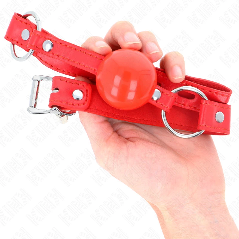 KINK - TPE BALL 4 CM GAG ROJO LOCK-kal 60 x 2 CM