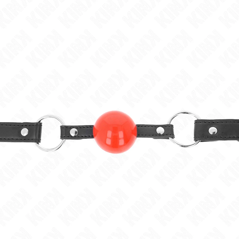 KINK - BALL 4 CM GAG LOCK VÖRÖS BALL FEKETE STRAP 60 x 2 CM