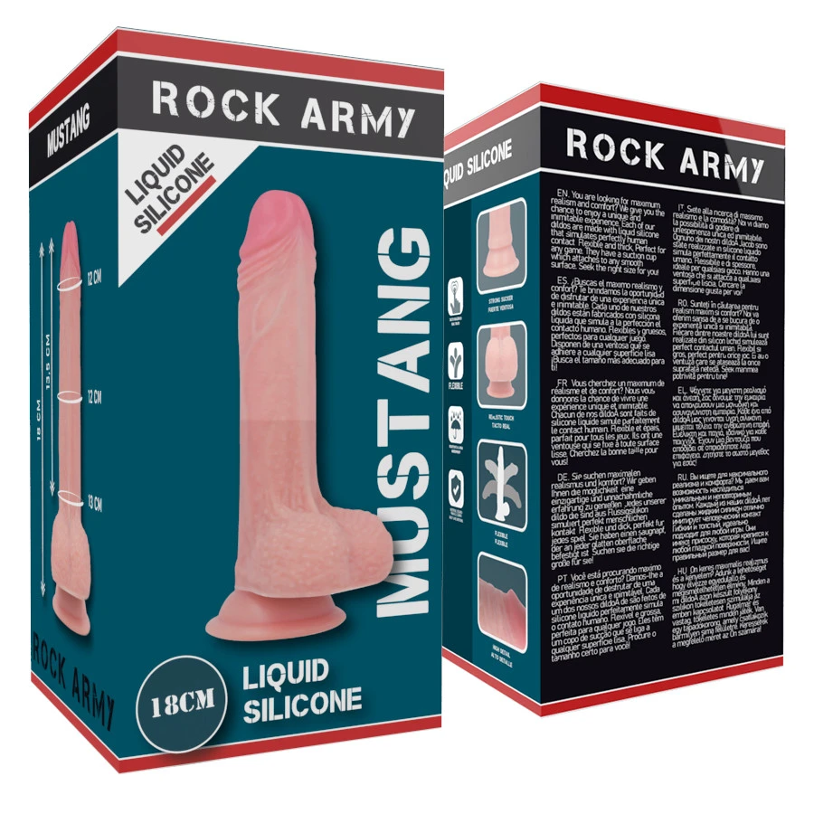 ROCKARMY - FOLYÉKONY SZILIKON PRÉMIUM MUSTANG REALISZTIKUS 18CM