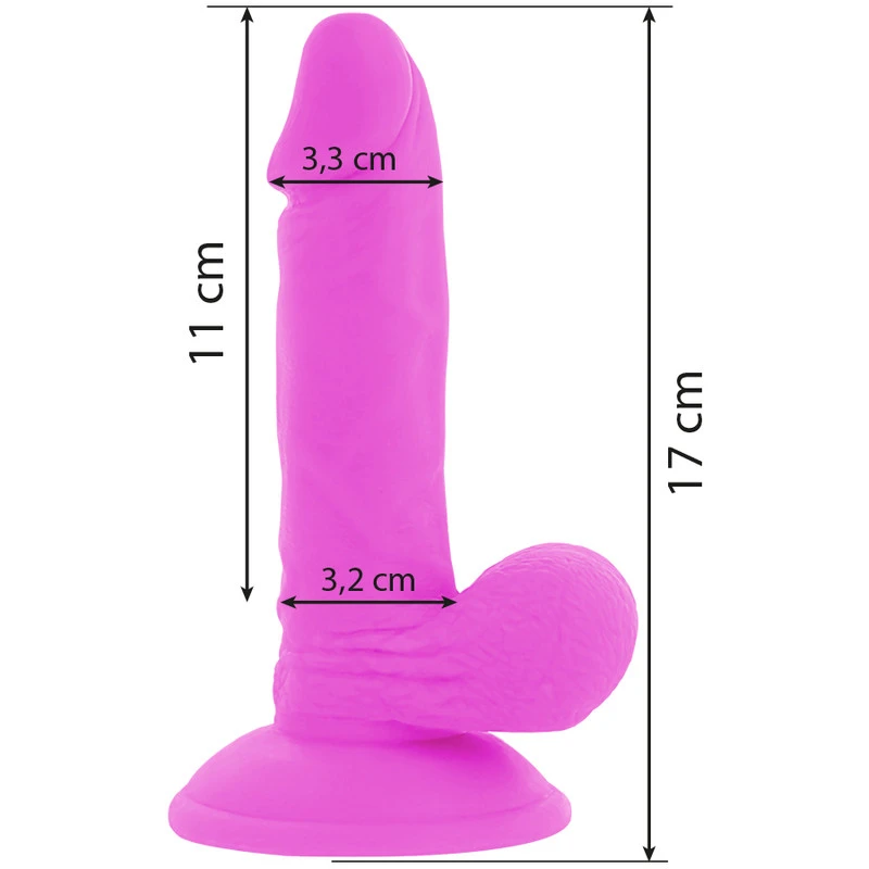 DIVERSIA - RUGALMAS VIBRÁLÓ DILDÓ 17 CM - LILA