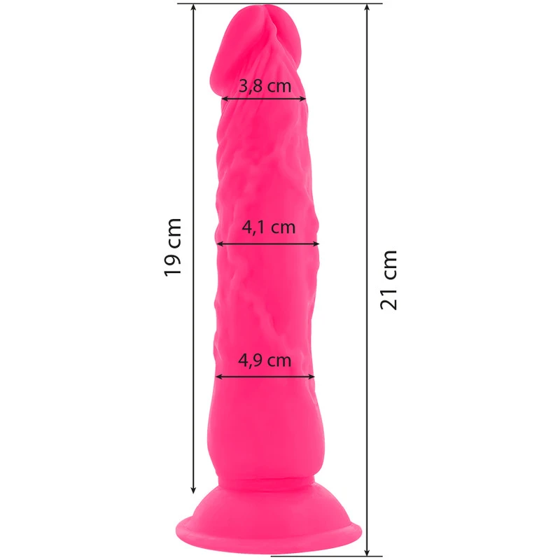 DIVERSIA - RUGALMAS VIBRÁLÓ VIBRÁCIÓS DILDÓ 21 CM - RÓZSASZÍN