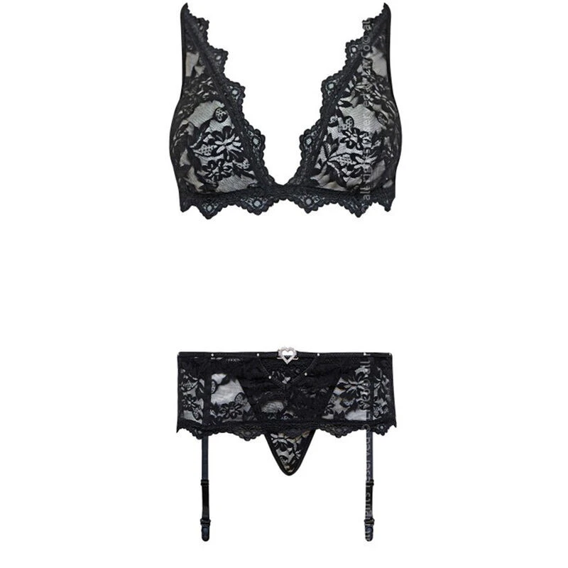 LIVCO CORSETTI SETS - BELITA LC 90231 MELLTARTÓ + BUGYI + HARISNYATARTÓ FEKETE L/XL