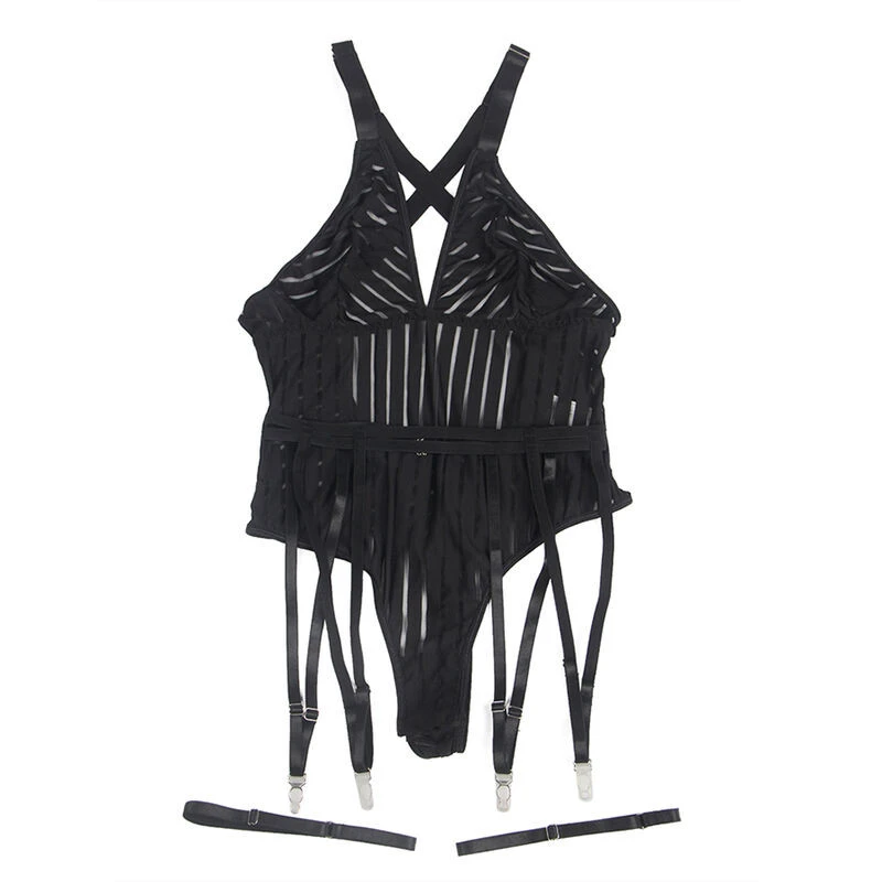 SUBBLIME - 954147 BODY HARISNYATARTÓVAL FEKETE S/M