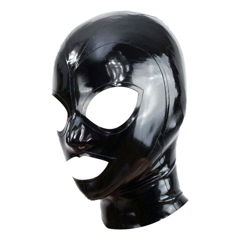 Black Texie  latex balaklava érzéki átöleléssel