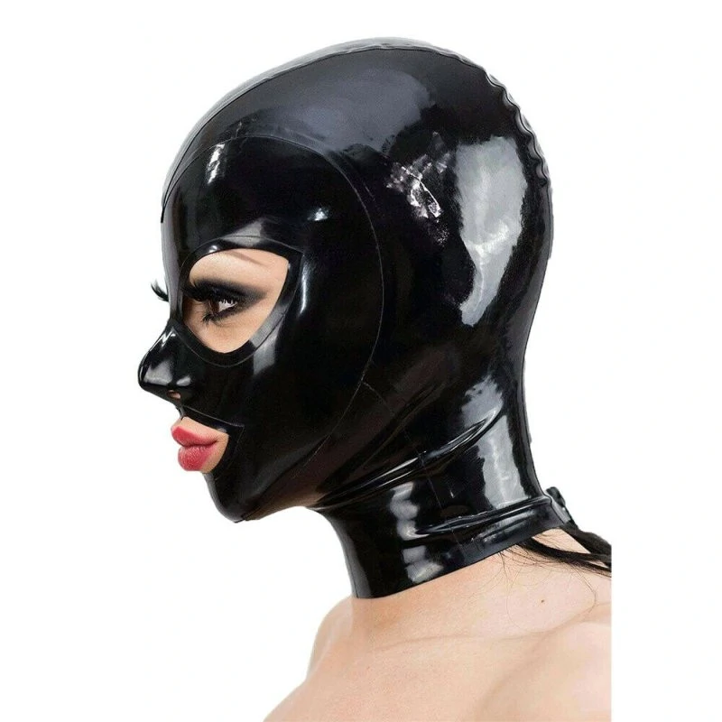 Black Texie  latex balaklava érzéki átöleléssel