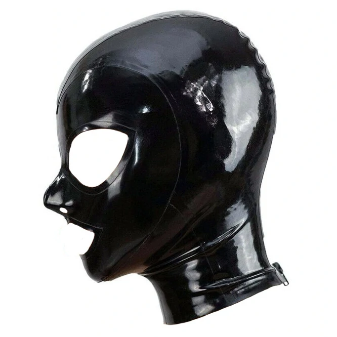 Black Texie  latex balaklava érzéki átöleléssel