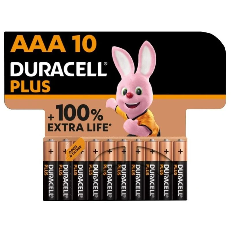 DURACELL - PLUS POWER 100 LÚGOS ELEM AAA LR03 10 DARAB