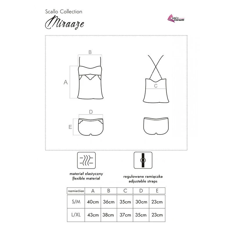 LIVCO CORSETTI FASHION – stílusos fekete póló és short L/XL
