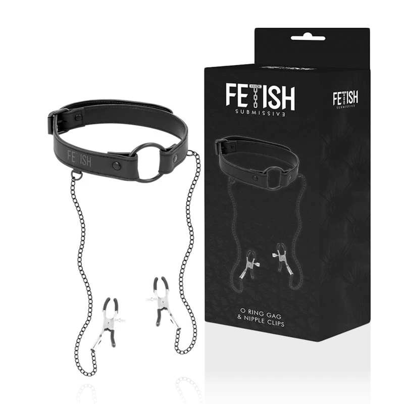 FETISH SUBMISSIVE - GAG RING BIMBÓ Rögzítőkkel