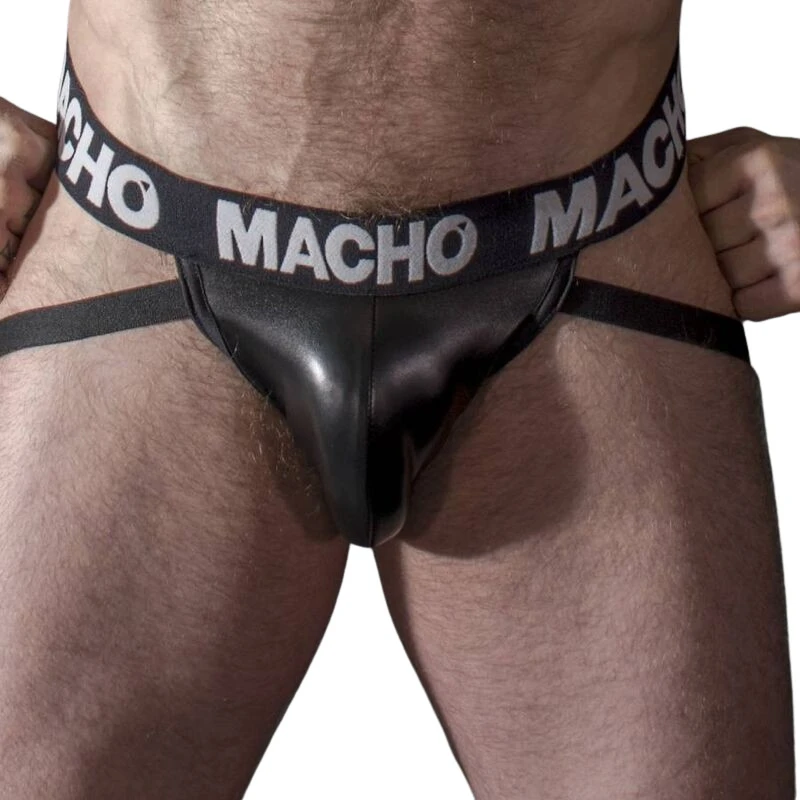 MACHO - MX25NC JOCK FEKETE BŐR S