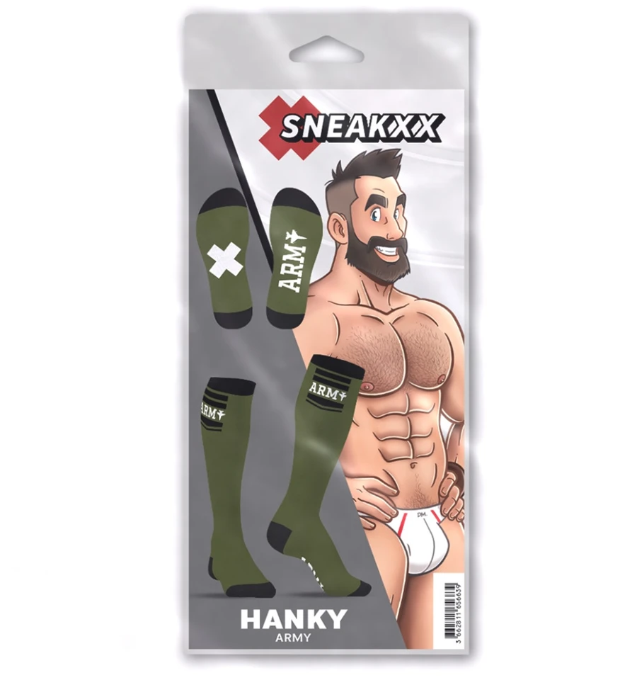 Hanky Army SneakXX magas zokni zöld