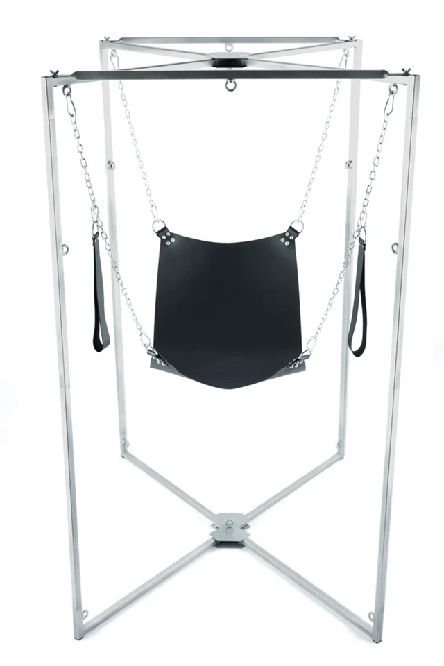 Kit Sling Cuir Carré Noir Armature Grise