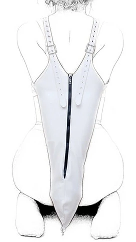 Camisole Szigorú bőr cipzár