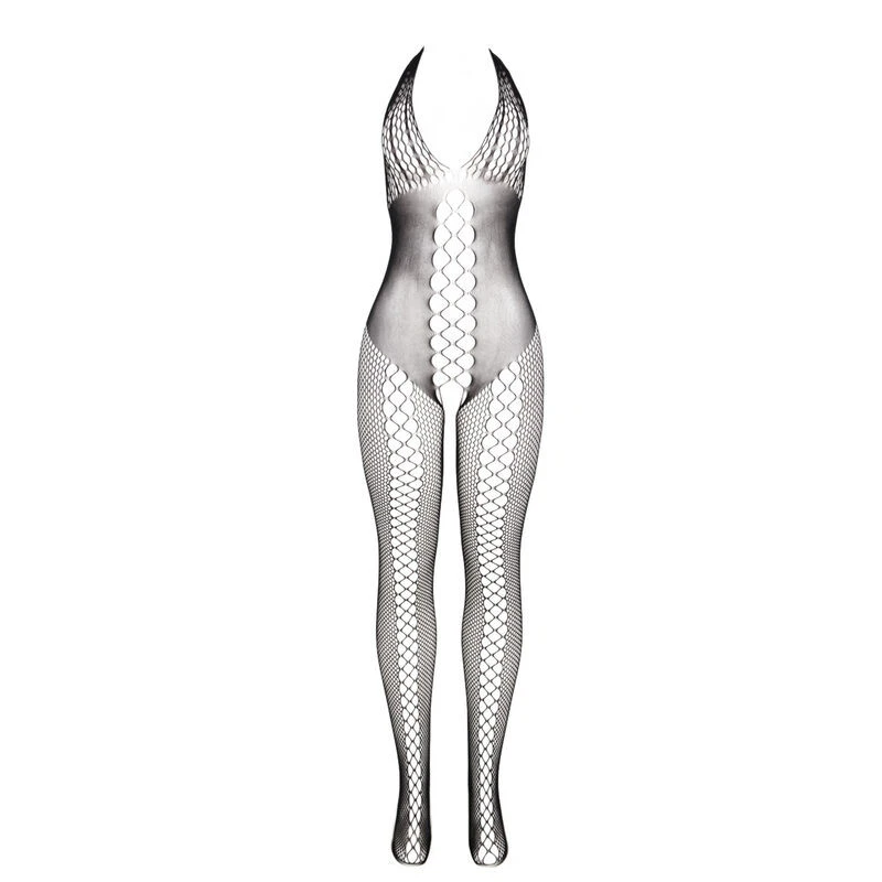 SUBBLIME - 951832 BODYSTOCKING NYITOTT HÁTTAL ÉS KERESZT RÉSZLETEKKEL FEKETE EGY MÉRET