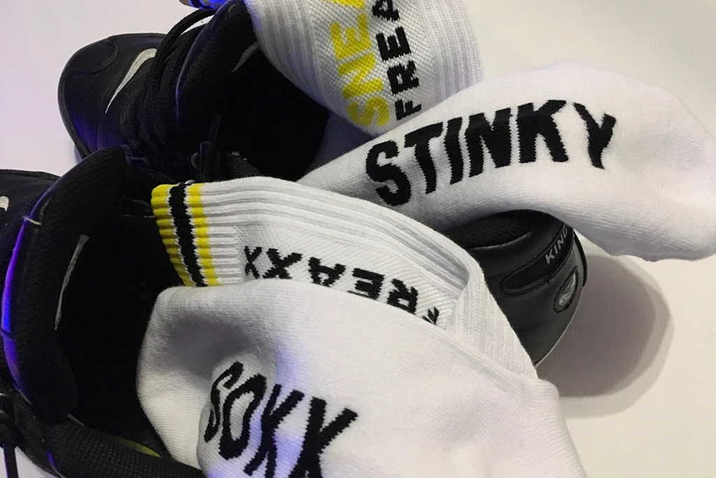 STINKY SOXX zokni Fehér-sárga