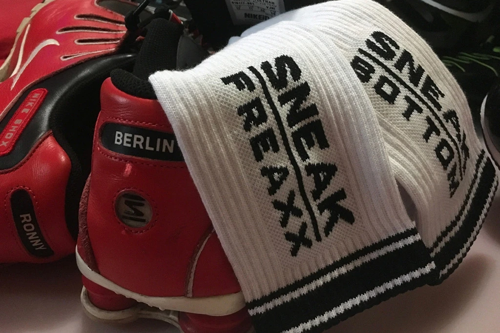 Socken Sneak alsó fehér-fekete