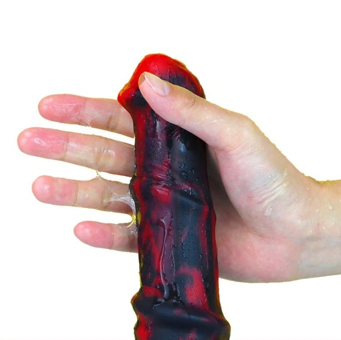 Dildo Dragon Zirg 22 x 5cm fekete-piros