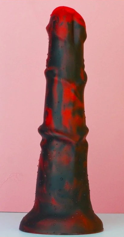 Dildo Dragon Zirg 22 x 5cm fekete-piros