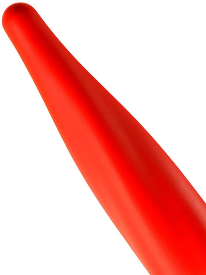 Hosszú Stretch Worm Dildo N°1 - 39 x 3cm piros