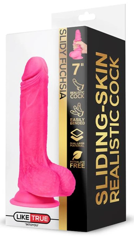 Valósághű Dildo Slidy Cock 12.5 x 3.8cm rózsaszínű