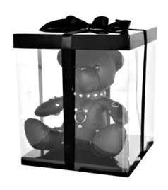 Ours en cuir EDDY The BDSM Teddy Bear Narancs + Boite