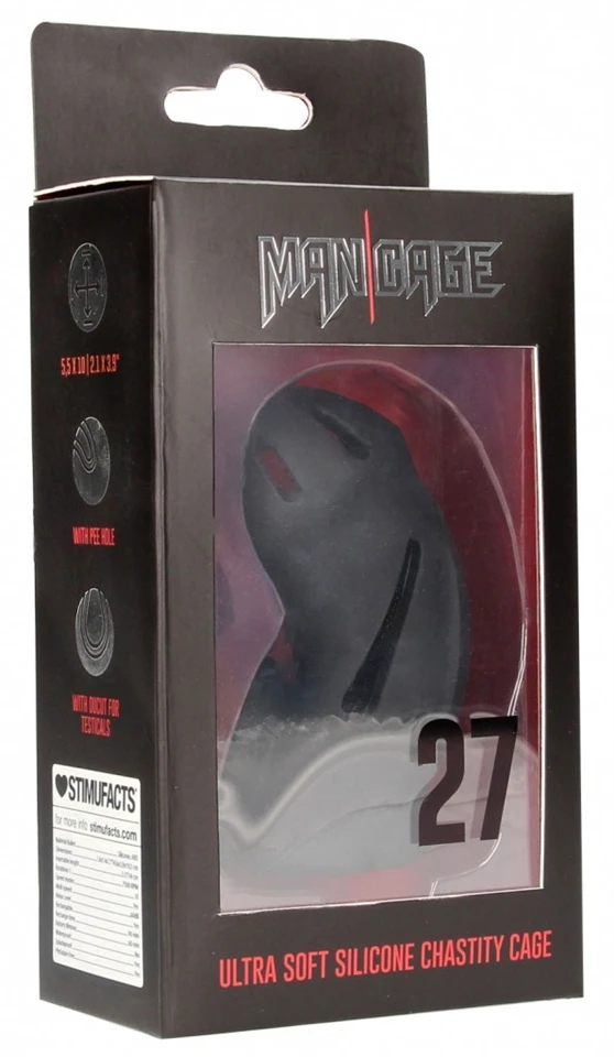 ManCage tisztasági ketrec 27-es modell - 9.6 x 3.5cm Fekete