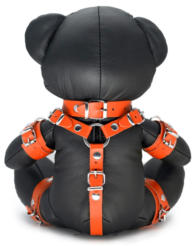 Ours en cuir EDDY The BDSM Teddy Bear Narancs + Boite