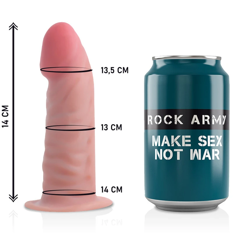 ROCKARMY - HÁM + KETTŐS SŰRŰSÉGŰ TIGRIS REALISZTIKUS DILDÓ 14CM