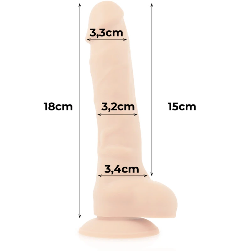 COCK MILLER HÁM + DUPLA SŰRŰSÉGŰ SZILIKON DILDÓ 3 PÉNISZGYŰRŰVEL 18 CM