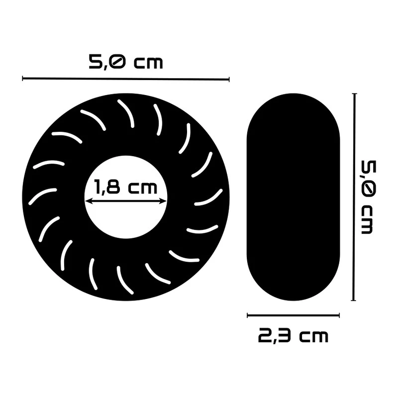 POWERING- SZUPER RUGALMAS ÉS ELLENÁLLÓ PÉNISZGYŰRŰ 5CM PR08 FEKETE