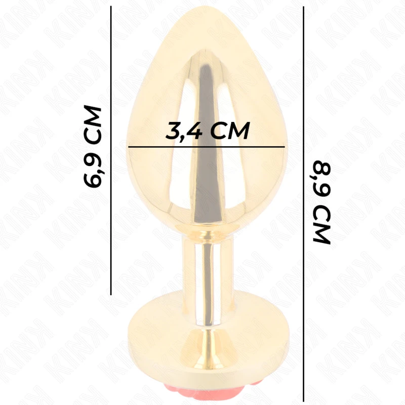 KINK - Anális Plug Arany Rózsaszín M Méret - Elegáns Intim Játék