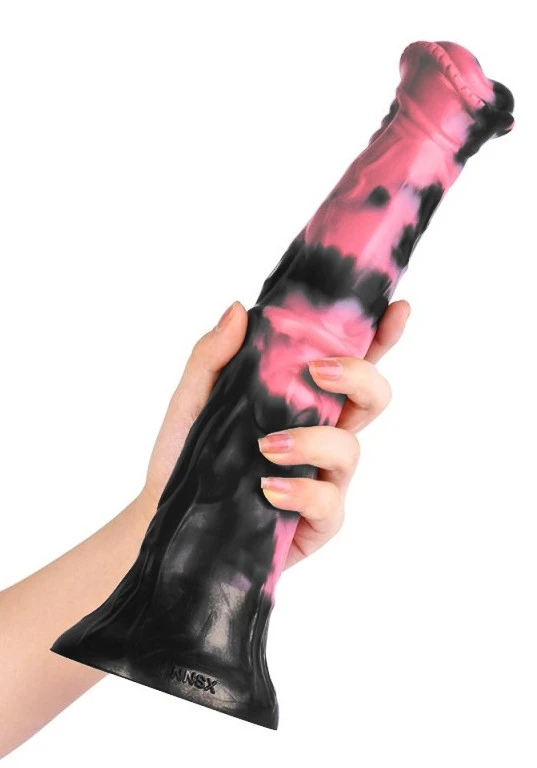 Ragulf Animal Dildo 26 x 5.5cm Fekete-rózsaszín