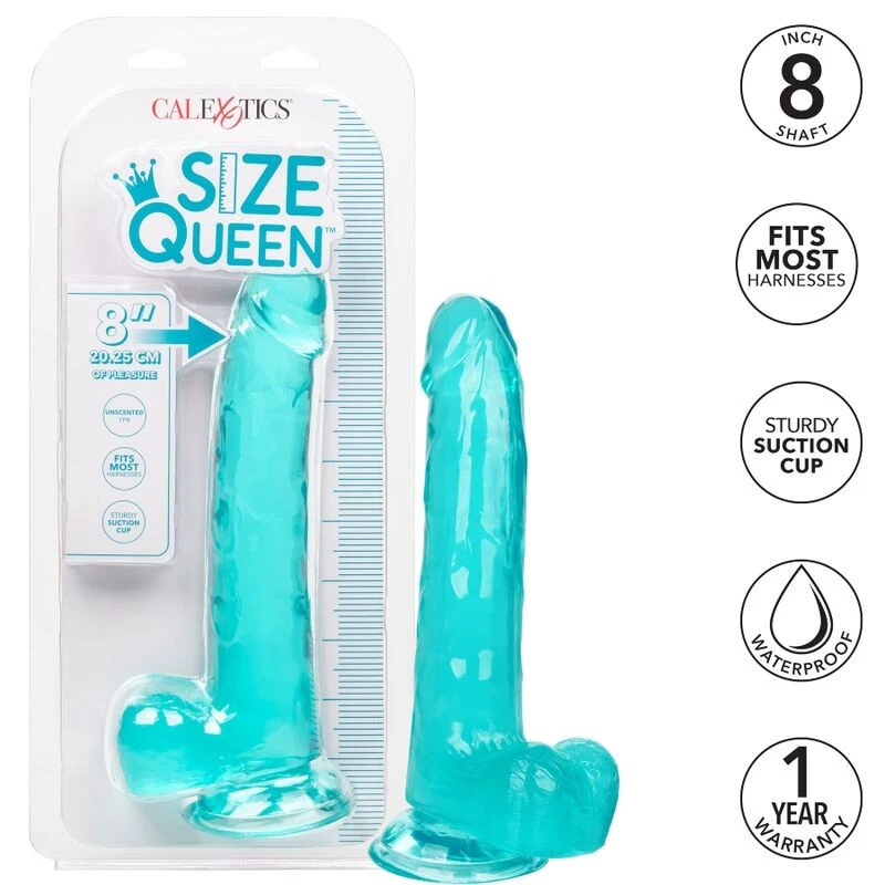 CALEX SIZE QUEEN DILDÓ - KÉK 20.3 CM