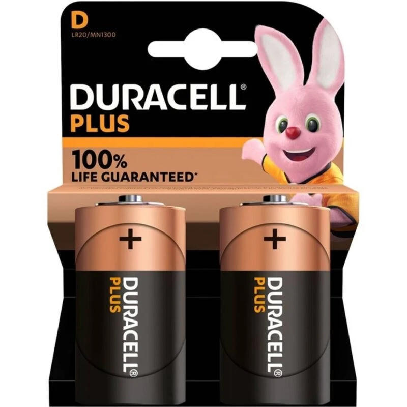 DURACELL - PLUS POWER 100 LÚGOS ELEM D LR20 2 DARAB