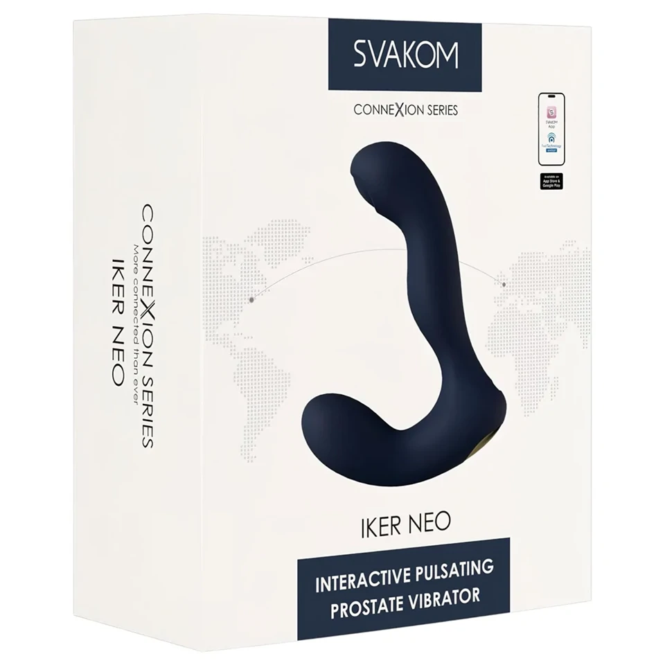 Svakom Iker Neo - interaktív, pulzáló anál vibrátor (kék)