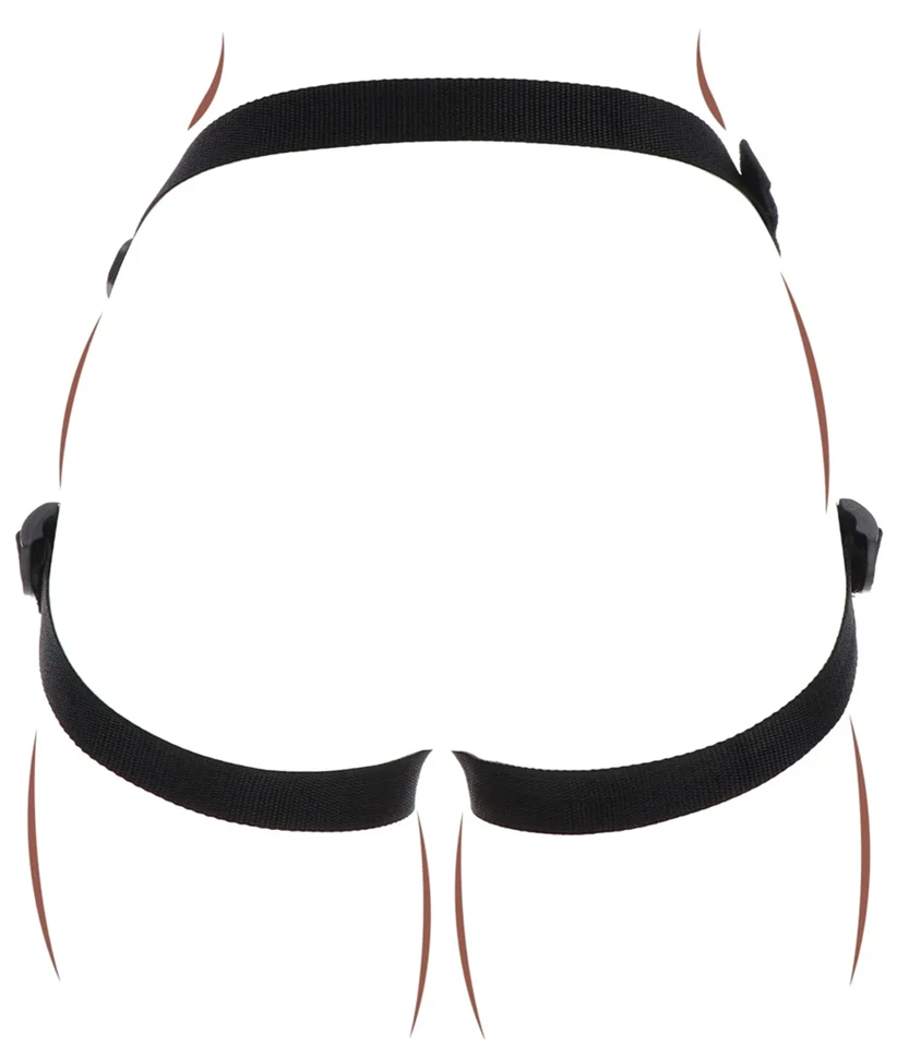 Strap-On Get Real Dildo övheveder Harness Fekete