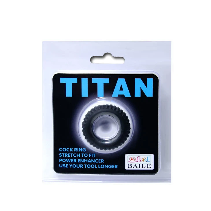 BAILE - TITAN péniszgyűrű FEKETE 1.9 CM