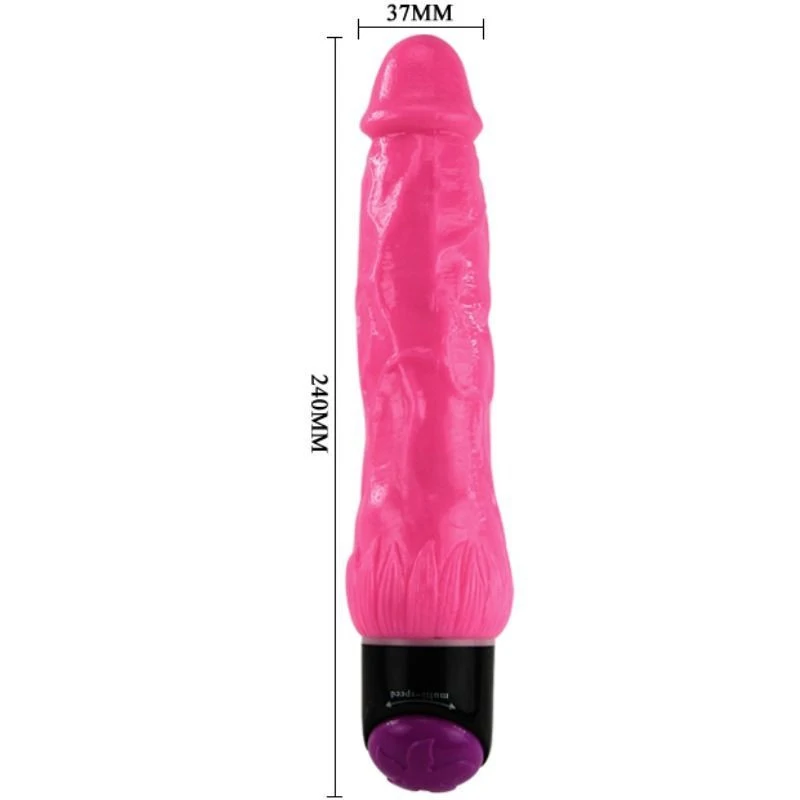 SZÍNES SZEX REALISZTIKUS VIBRÁTOR LILA 24 CM