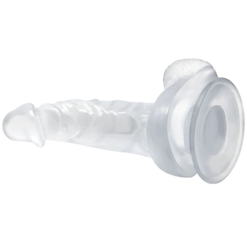 BAILE - VALÓSÁGHŰ VIBRÁTOR TAPADÓKORONGGAL ÉS HERÉKKEL 16.7 CM ÁTLÁTSZÓ