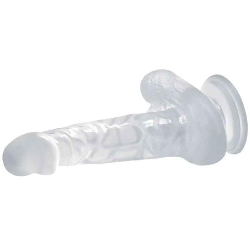 BAILE - VALÓSÁGHŰ VIBRÁTOR TAPADÓKORONGGAL ÉS HERÉKKEL 16.7 CM ÁTLÁTSZÓ