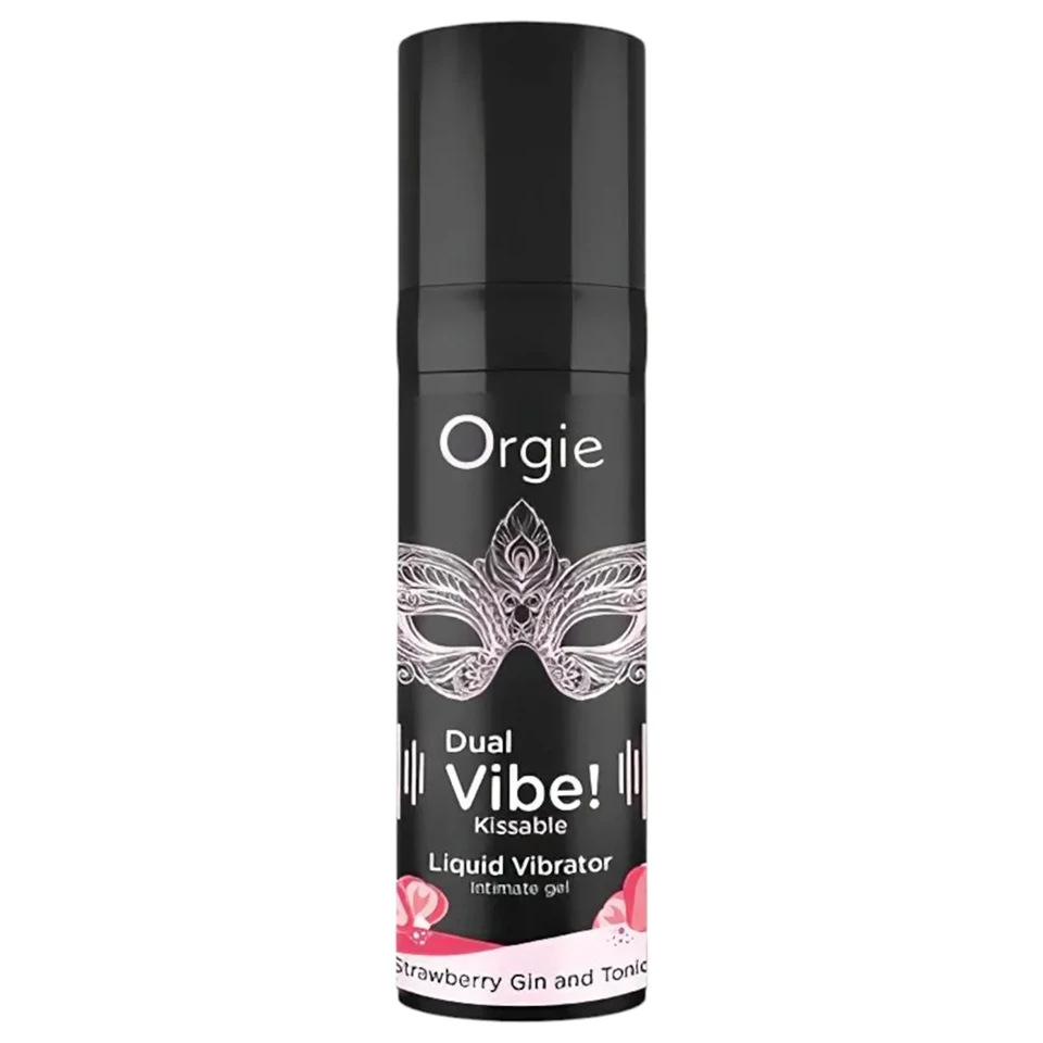 Orgie Dual Vibe - unisex folyékony vibrátor - Eper - Gin Tonic